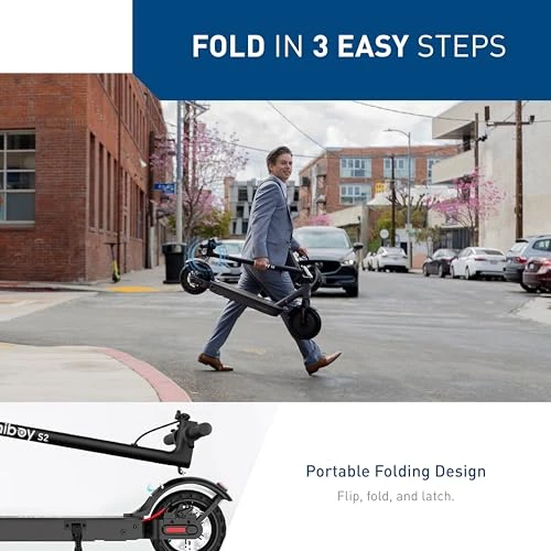 Electric Scooter for Adults, 350W Motor, 17 Miles Range, Portable Folding Commuter Scooter — Electric Scooter, Hiboy