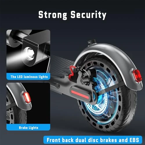 Portable Foldable Electric Scooter for Adults - 8.5" Solid Tires, 350W Motor — Electric Scooter, Roinside