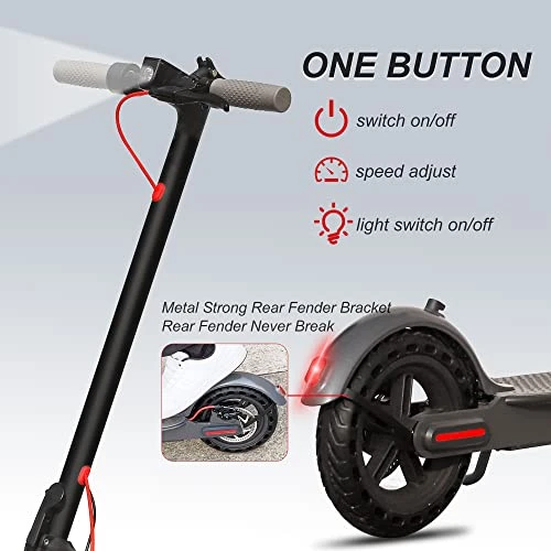 Portable Foldable Electric Scooter for Adults - 8.5" Solid Tires, 350W Motor — Electric Scooter, Roinside