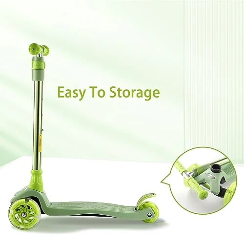 3 Wheel Scooter for Kids with Light Up Wheels, Adjustable Height, WV WONDER VIEW