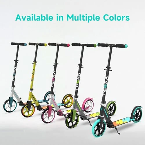 Foldable Scooter with Adjustable Height and Big Wheels — Electric Scooter, LEEYV