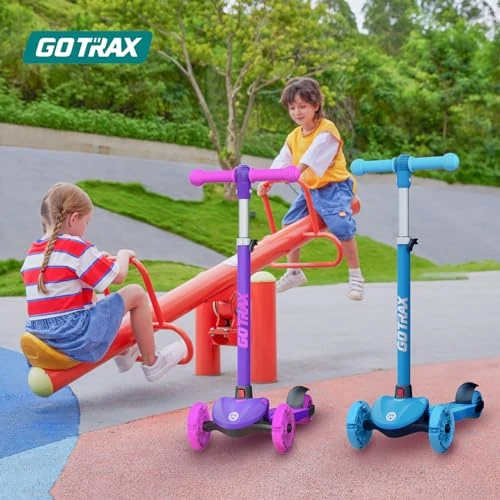 Kids Kick Scooter with LED Wheels and Adjustable Handlebars, Gotrax