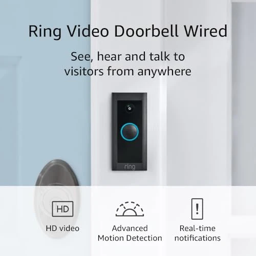 Video Doorbell Wired with Two-Way Talk and HD Camera — Video Doorbell, Ring