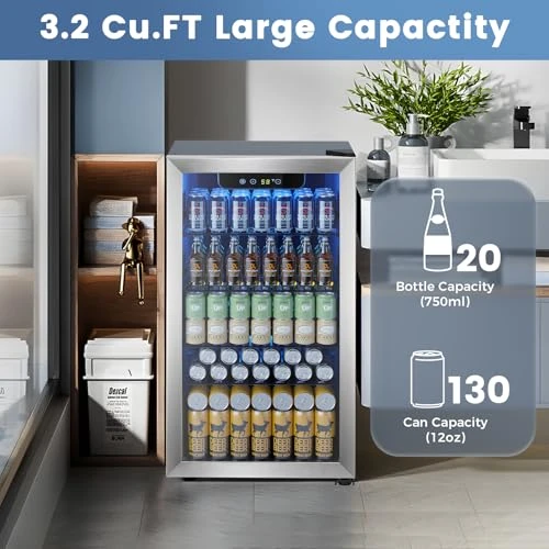 Mini Fridge Beverage Cooler — Smart Refrigerator, Electactic