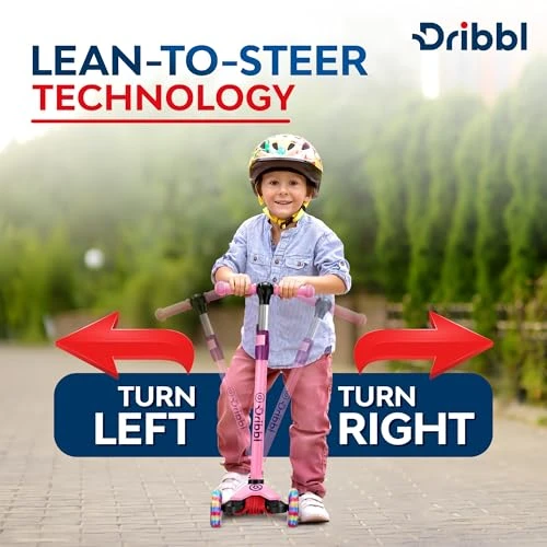 3-Wheel Kids Scooter with Lean-to-Steer Technology, Dribbl