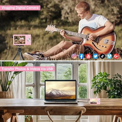 Digital Camera with 4K Video and Autofocus, FJFJOPK