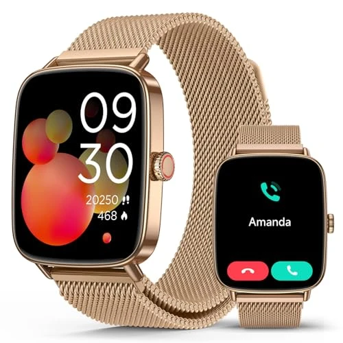 AI Voice Smartwatch for Women with Heart Rate Monitor, IP68 Waterproof — Smart Watch, SOUYIE