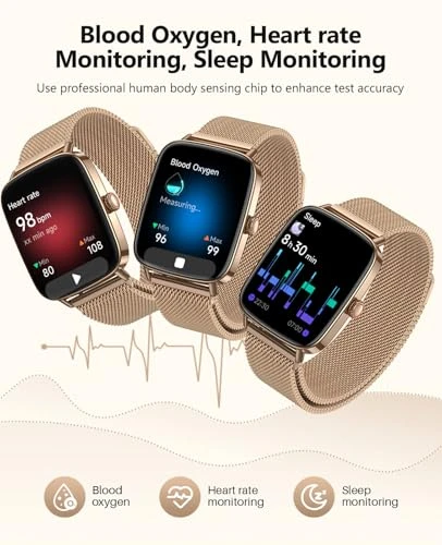 AI Voice Smartwatch for Women with Heart Rate Monitor, IP68 Waterproof — Smart Watch, SOUYIE