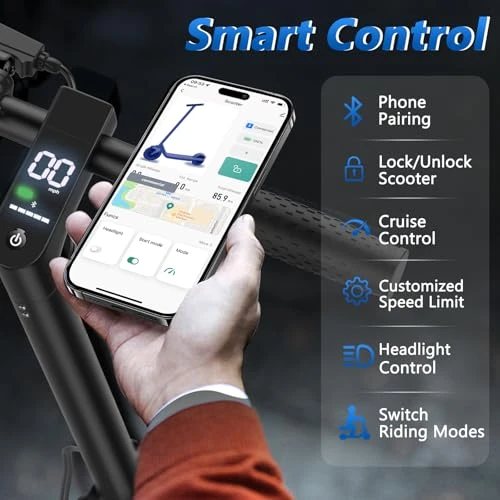 Electric Scooter for Adults with Dual Suspension and APP Control — Electric Scooter, MAXSHOT