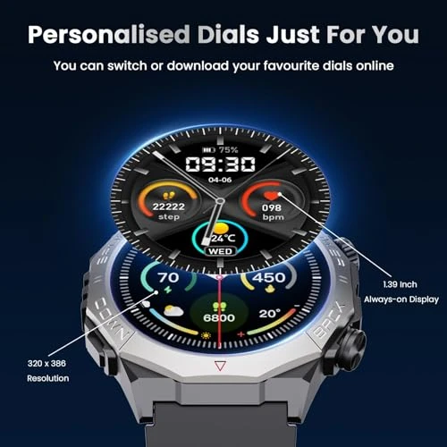Military Smart Watch with Bluetooth Calls, 1.39" HD Display, 110+ Sports Modes — Smart Watch, Cillso
