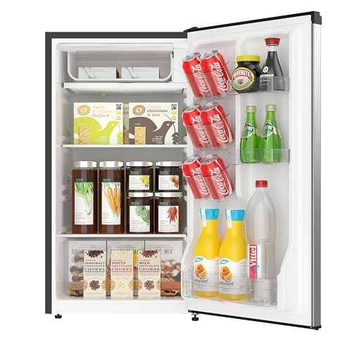 Mini Refrigerator with Freezer Compartment, 3.2 Cubic Feet, Adjustable Thermostat, Reversible Door, ARCTIC CHEF
