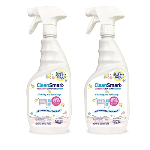 Nursery & High Chair Cleaner, Hypochlorous Disinfectant, Pack of 2, CleanSmart