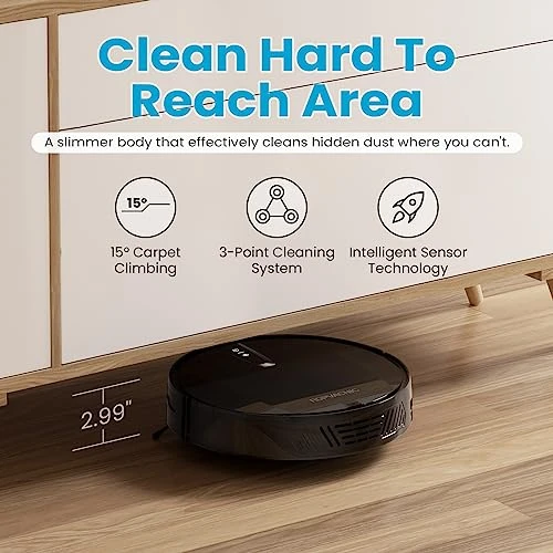 Robot Vacuum Cleaner with 3000Pa Suction, APP/Voice Control, Self-Charging — Robot Vacuum, ROPVACNIC