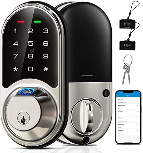 7-in-1 Smart Door Lock with Fingerprint, App Control, and Keypad — Smart Lock, Veise