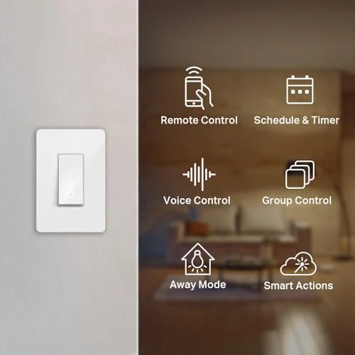 Smart Light Switch HS200P3, Single Pole, Wi-Fi, Works with Alexa and Google Home — Smart Switch, TP-Link
