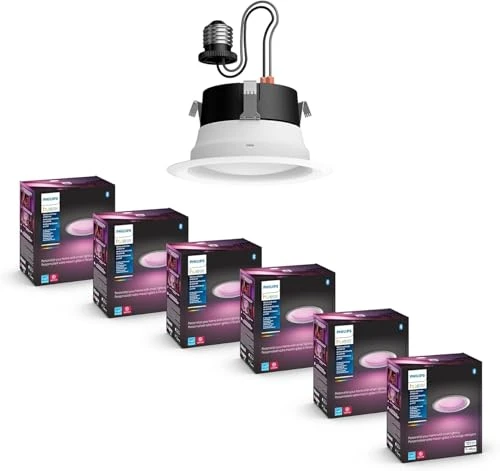 White and Color Ambiance Smart Retrofit LED 4-inch Downlights — LED Strip Lights, Philips Hue