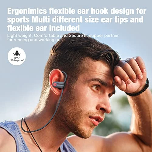 Wireless Bluetooth Headphones with 16 Hours Playtime, IPX7 Waterproof — Wireless Earbuds, Boean