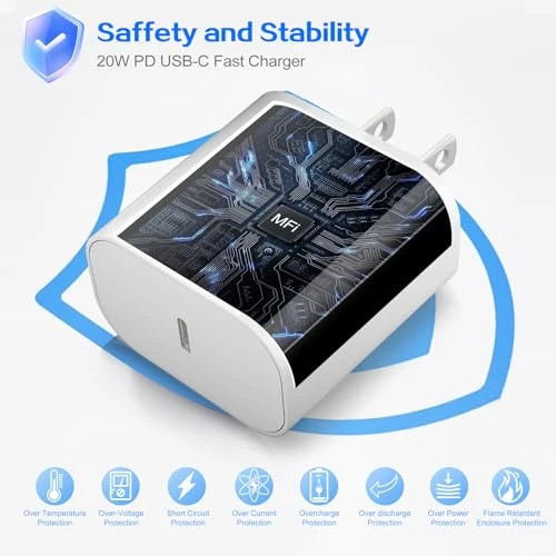 20W Fast USB C Charger Block with 6FT Cable for iPhone 16 Pro, Shenzhen Liuri Technology Co.,Ltd.