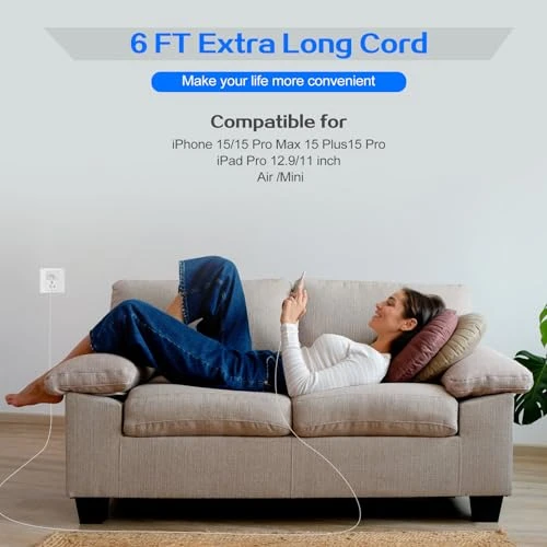 20W Fast USB C Charger Block with 6FT Cable for iPhone 16 Pro, Shenzhen Liuri Technology Co.,Ltd.