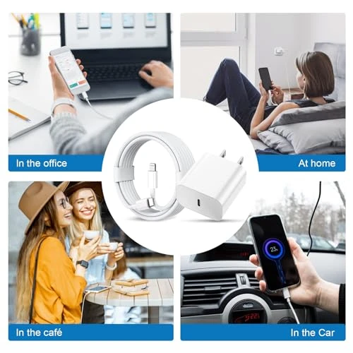 20W PD USB C Fast Charger with 6FT Cable 4 Pack, GREPHONE