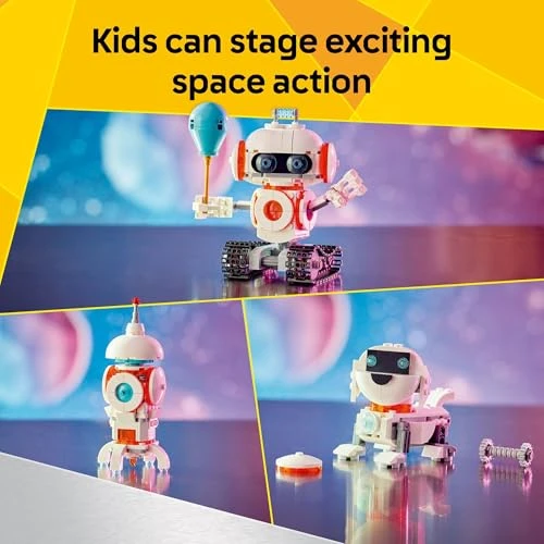 3 in 1 Space Robot Toy - Building Kit with Robot, Spaceship, or Robot Dog, LEGO