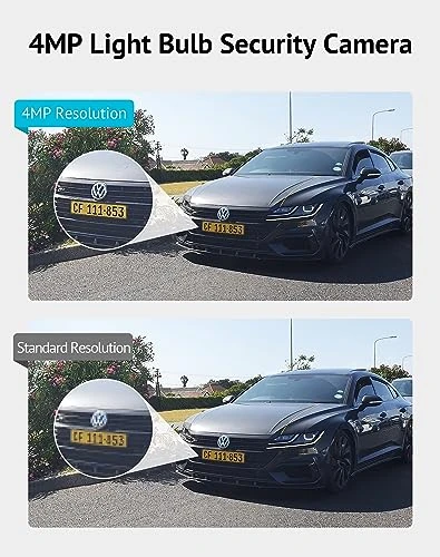 4MP Bulb Security Camera 2.4GHz, 360° 2K Wireless Outdoor Indoor Camera — Security Camera, LaView