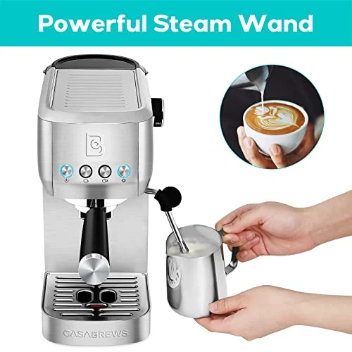 Essential Espresso Machine 20 Bar with Steam Frother — Coffee Maker, CASABREWS