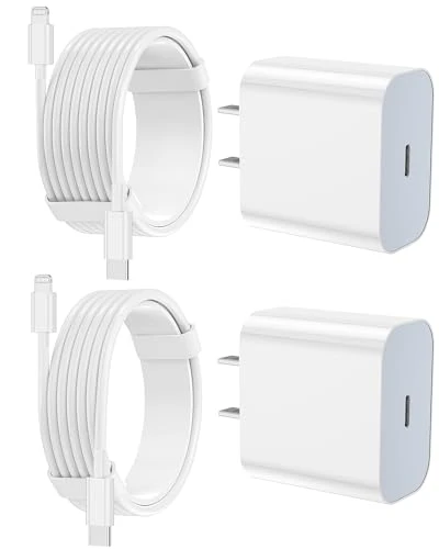 Fast Charging Type C Wall Charger Block with USB C to Lightning Cable, FEEL2NICE