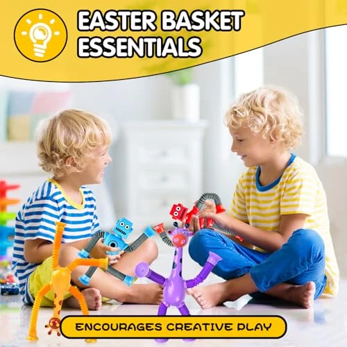 Sensory Travel Robot Toys for Kids, 4Pcs Set, CHESLICR