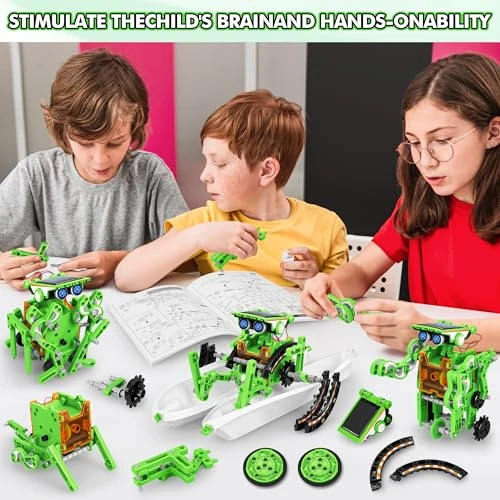 13-in-1 Education Solar Power Robots Toy, Bottleboom