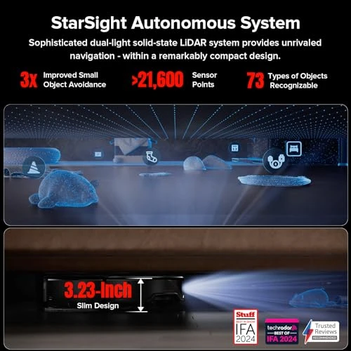 Ultra-Slim Robot Vacuum and Mop Combo with 3D Sensing Tech — Robot Vacuum, Roborock