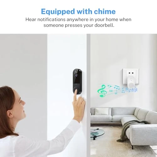 1080P Wireless Video Doorbell Camera with Chime Ringer, Night Vision, Cloud Storage — Video Doorbell, Botmelt