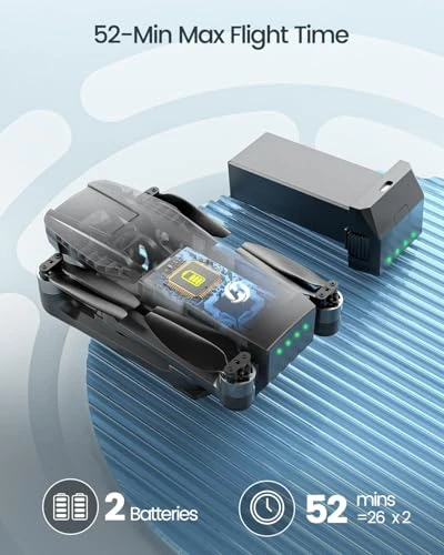 4K EIS Camera Drone with 2-Axis Gimbal, GPS Auto Return, Foldable Design — Drone, Holy Stone