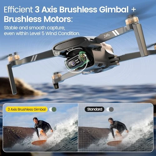 Lightweight GPS Drones with Camera 4K, 3 Axis Brushless Gimbal, Visual Tracking — Drone, Holy Stone