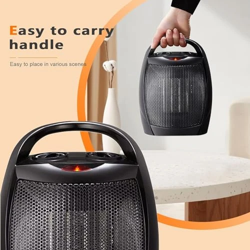 Portable Ceramic Space Heater with Thermostat, 750W/1500W, Antarctic Star