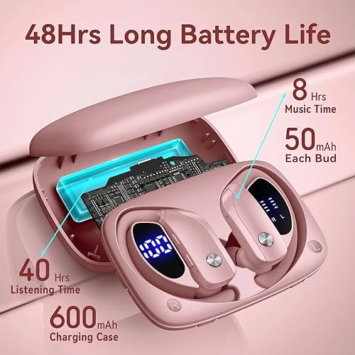 Wireless Earbuds with Over-Ear Hook — Wireless Earbuds, BMANI