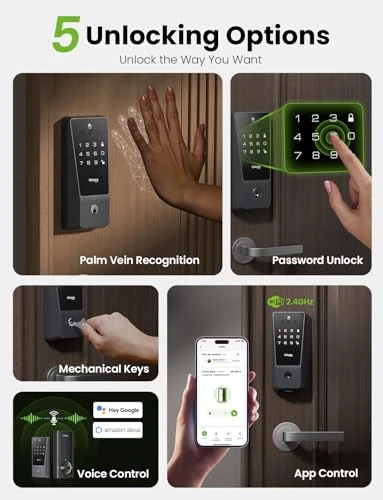 Smart Door Lock with Palm Vein Recognition — Smart Lock, GHome Smart