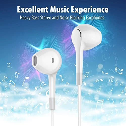 Wired Earbuds with Heavy Bass Stereo — Wireless Earbuds, HUOMU