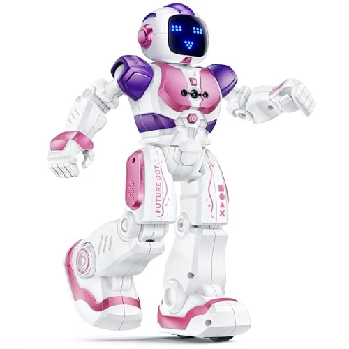Dancing Robot with APP Control, Remote Control, Gesture Sensing, Interactive LED Faces, QA Games — Coding Robot, Ruko