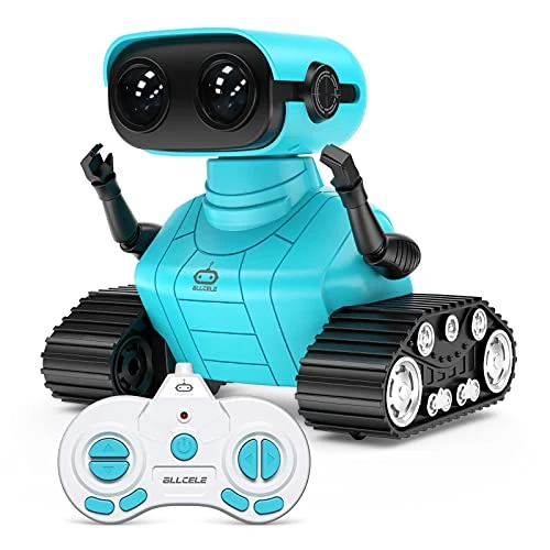 Rechargeable RC Robot Toy with Music and LED Eyes, ALLCELE
