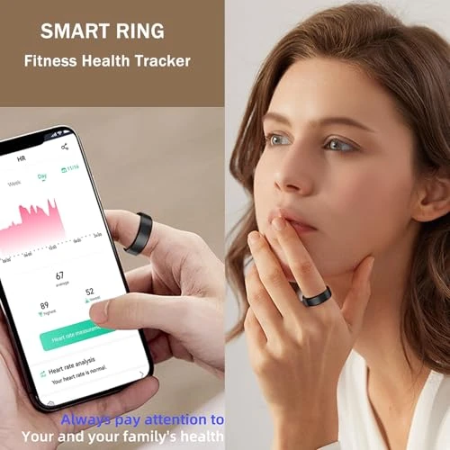 Smart Ring, Fitness Tracking Smart Ring with Calories/Heart Rate/Blood Oxygen/Sleep Monitoring, IP68 Waterproof, No APP... — Smart Ring, HitTopss