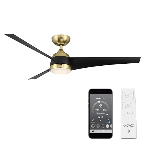 Outdoor Ceiling Fan with Lights and Remote Control — Smart Fan, WAC Lighting