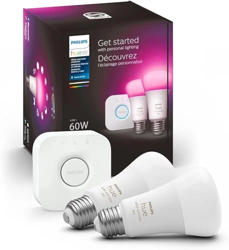 White and Color Ambiance Smart LED Light Bulbs with Bridge — Smart Light Bulb, Philips