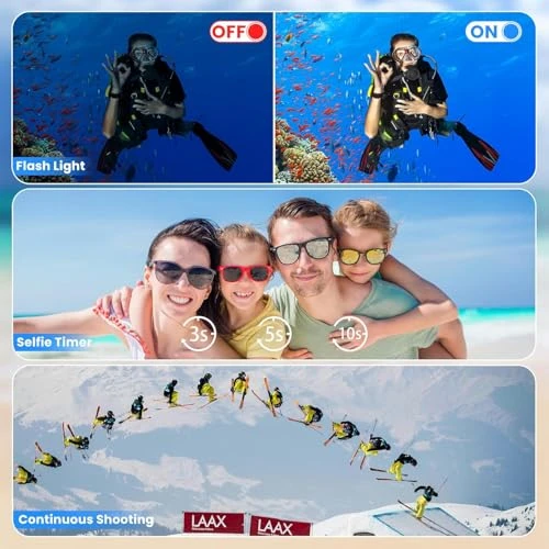 4K Digital Camera Waterproof, MOREXIMI