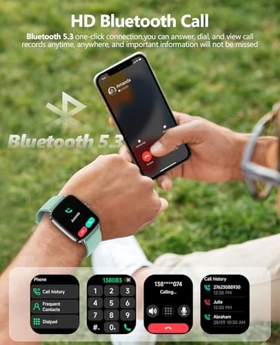 AI Voice Smartwatch with Heart Rate Monitor and Fitness Tracking — Fitness Tracker, SOUYIE