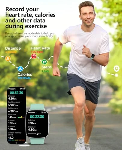 AI Voice Smartwatch with Heart Rate Monitor and Fitness Tracking — Fitness Tracker, SOUYIE