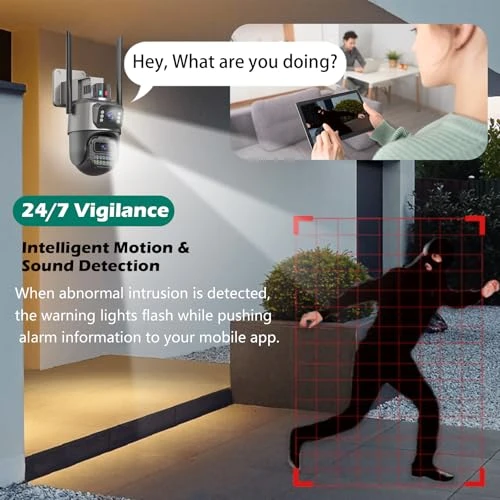 Dual Lens Outdoor Security Camera — Security Camera, GUOANVISION