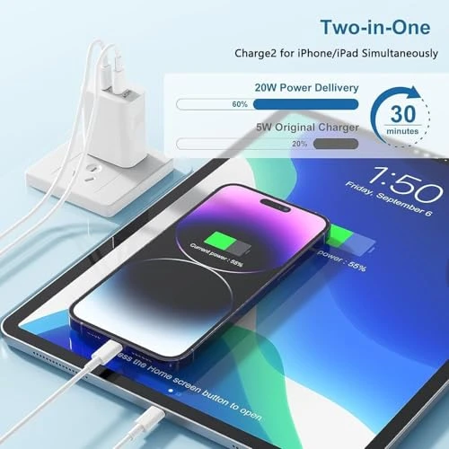 Dual-Port USB-C Fast Charger Block, Shenzhen Liuri Technology Co.,Ltd.