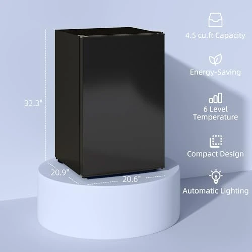 Mini Fridge with Freezer — Smart Refrigerator, HOMCOM