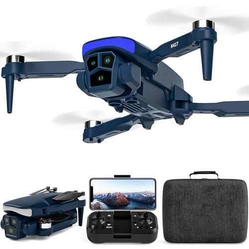 Drone with Camera 1080P HD, Blue LED Lights, Adjustable Cameras, FPV Transmission, Remote Control, Altitude Hold — Drone, KARUISRC